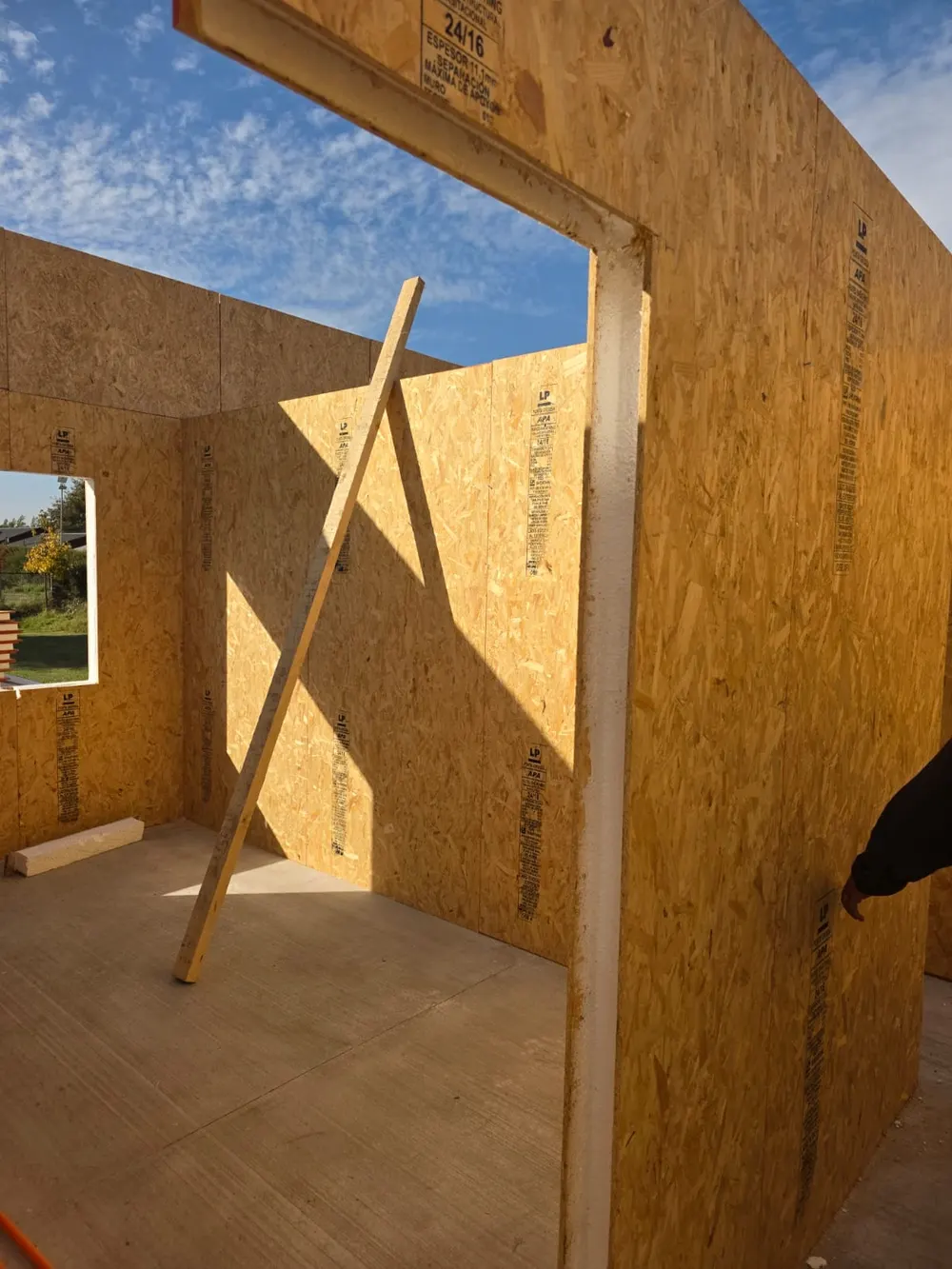 Detalle de terminación interior en obra con sistema SIP