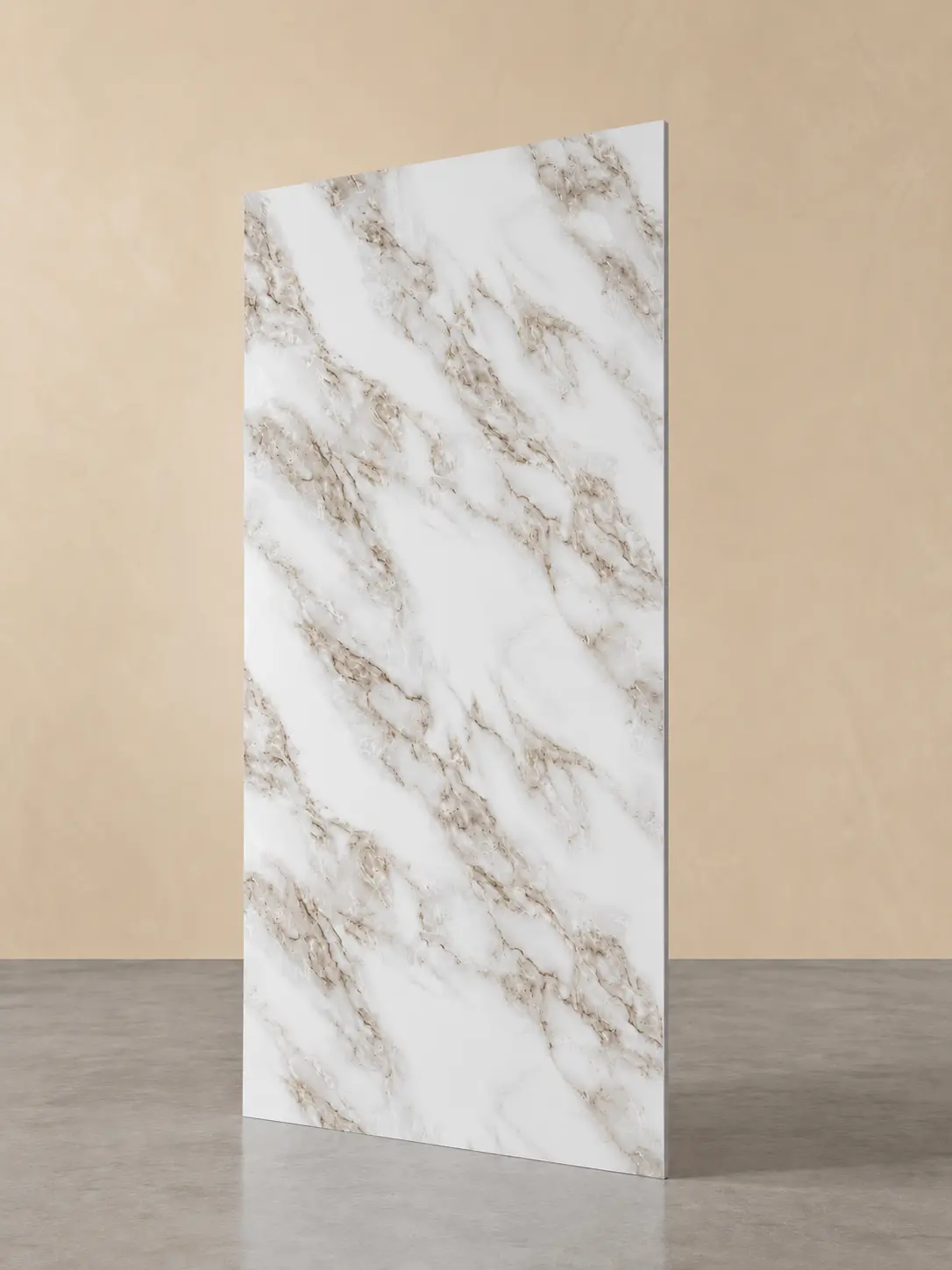 Lámina de revestimiento PVC tipo mármol modelo Blanco Ocre