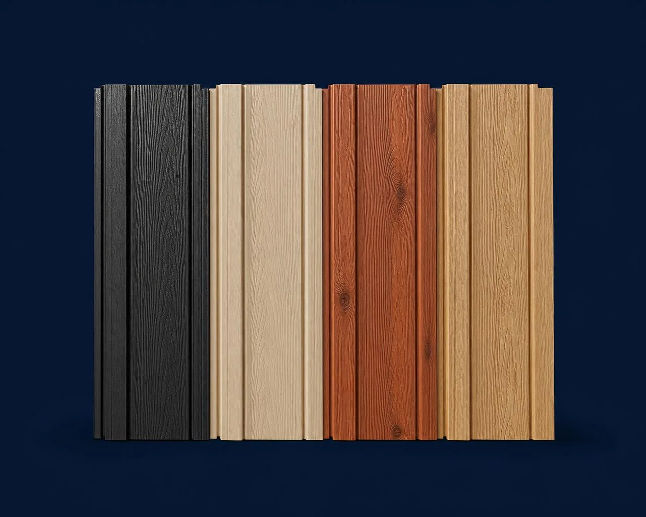 Metal Siding, muestrario de colores sobre el mismo panel